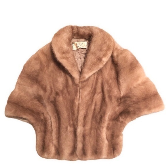 Vintage golden mink fur stole from Macy’s